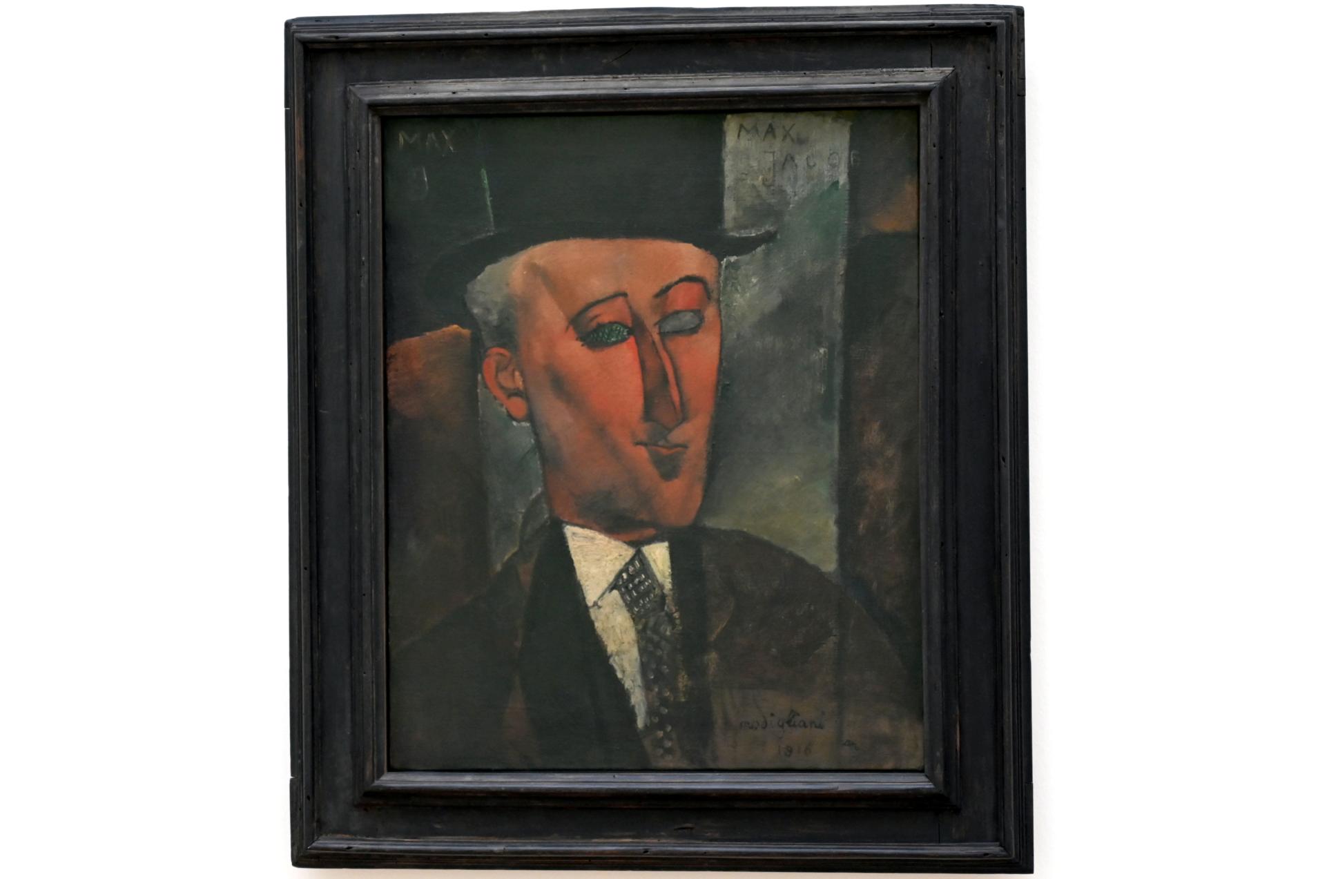 Amedeo Modigliani (1911–1918), Bildnis Max Jacob, Düsseldorf, Kunstsammlung K20, Saal 12, 1916, Bild 1/2