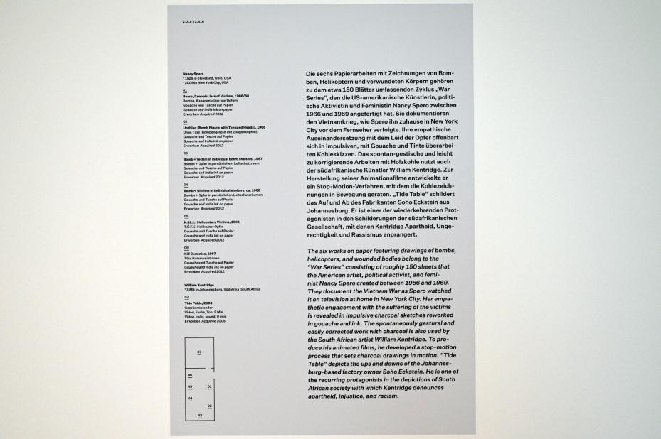 William Kentridge (1989–2003), Gezeitenkalender, Düsseldorf, Kunstsammlung K21, 2. Obergeschoss, 2003, Bild 3/3