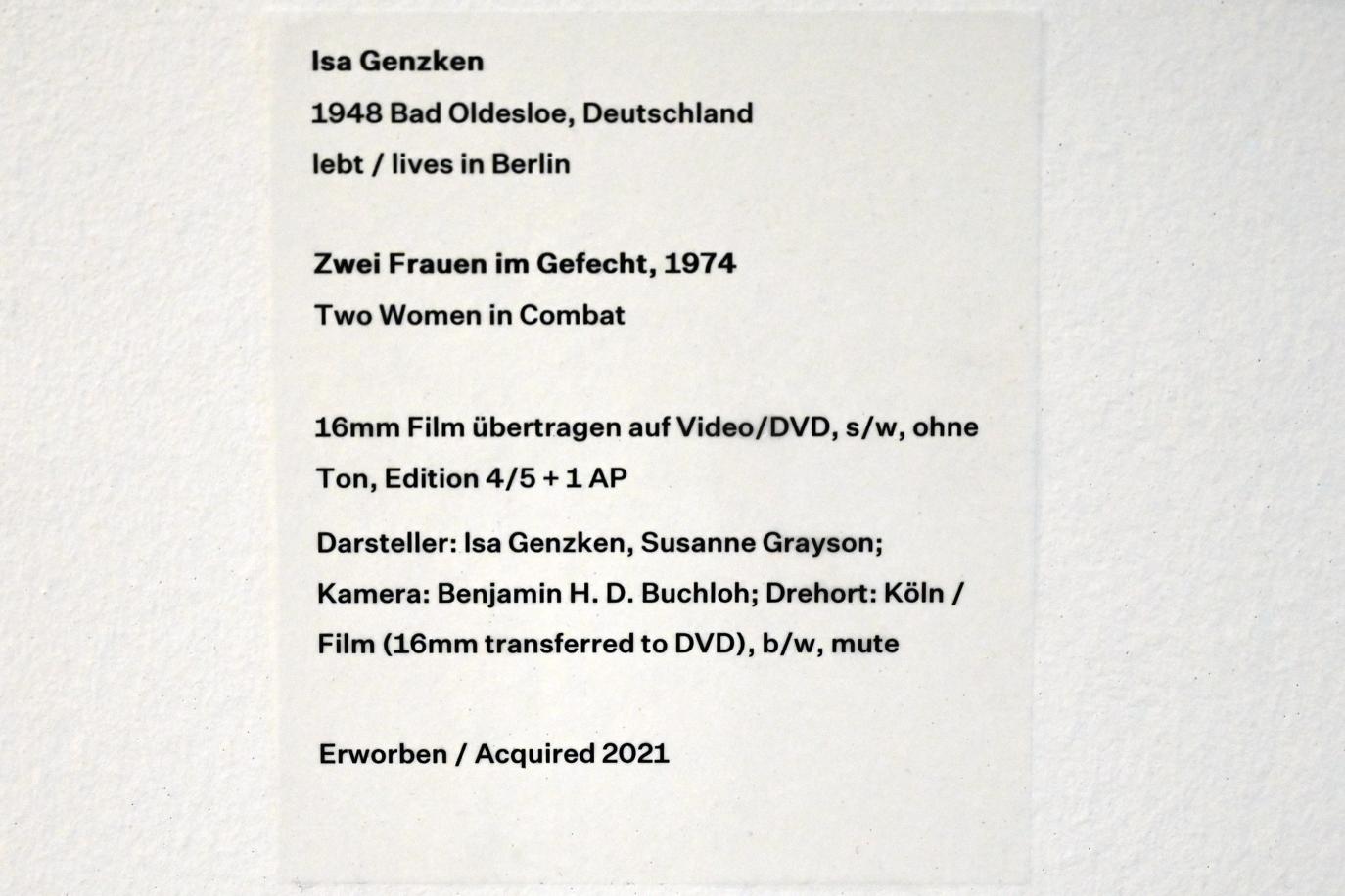 Isa Genzken (1974–2015), Zwei Frauen im Gefecht, Düsseldorf, Kunstsammlung K21, 3. Obergeschoss, 1974, Bild 2/2