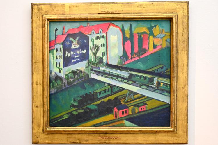 Ernst Ludwig Kirchner (1904–1933), Straßenbahn und Eisenbahn, Lübeck, Museum Behnhaus Drägerhaus, Obergeschoß Haupthaus Saal 3, 1914, Bild 1/2