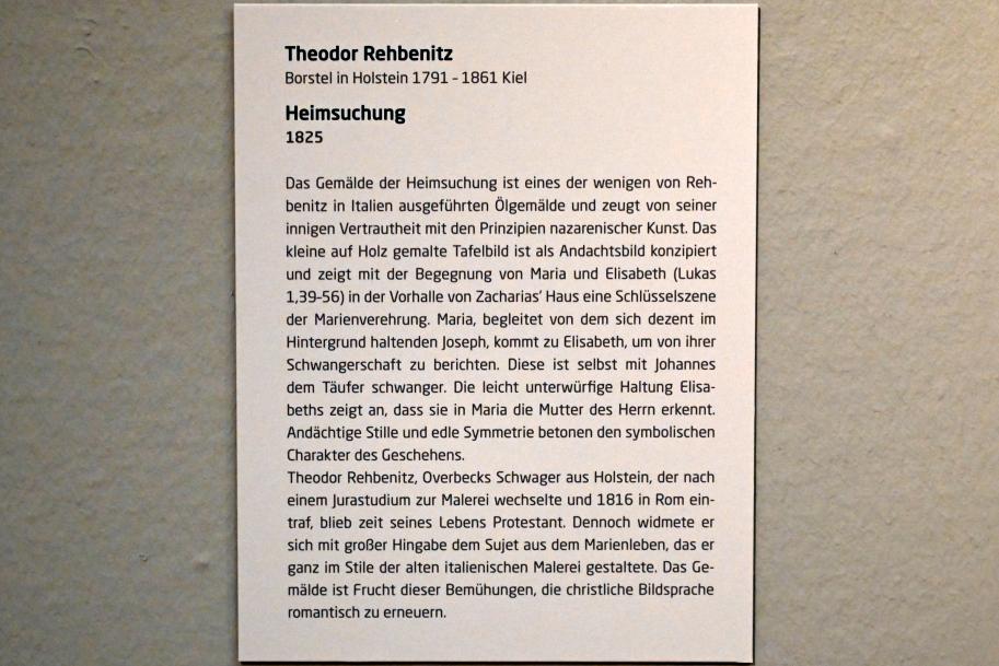 Theodor Rehbenitz (1824–1835), Heimsuchung, Lübeck, Museum Behnhaus Drägerhaus, Obergeschoß Flügel Saal 2, 1825, Bild 2/2