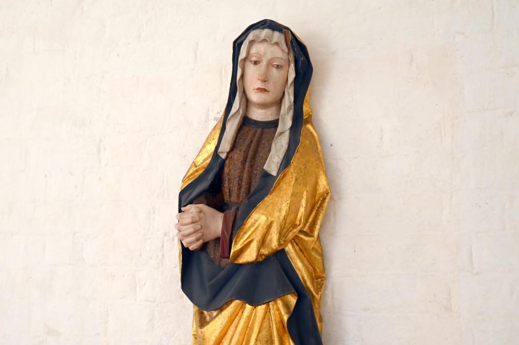 Trauernde Maria, Lübeck, Burgkloster, jetzt Lübeck, St. Annen-Museum, Saal 2, um 1480, Bild 3/4