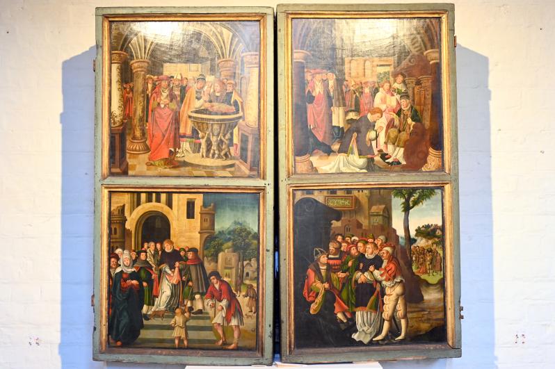 Laurentiusaltar, Lübeck, Burgkloster, jetzt Lübeck, St. Annen-Museum, Saal 8, 1522, Bild 1/3