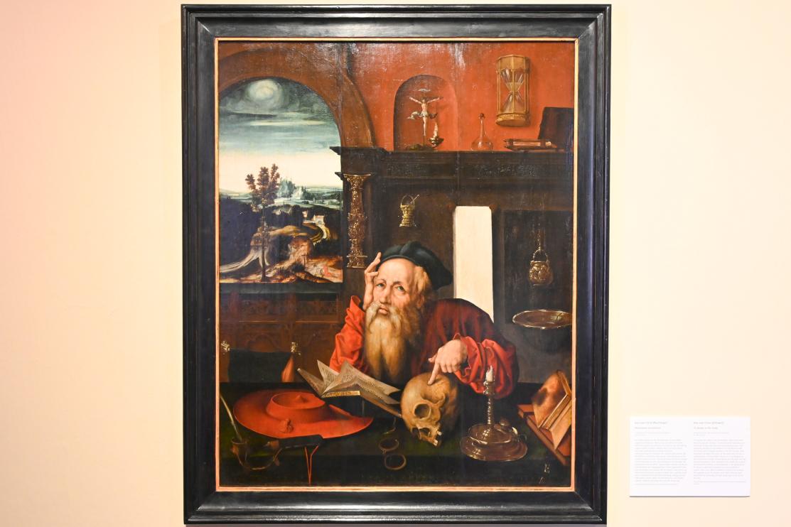Joos van Cleve (Nachfolger) (1540), Hieronymus im Gehäuse, Lübeck, St. Annen-Museum, Obergeschoß, Saal 2, 3. Viertel 16. Jhd., Bild 1/2