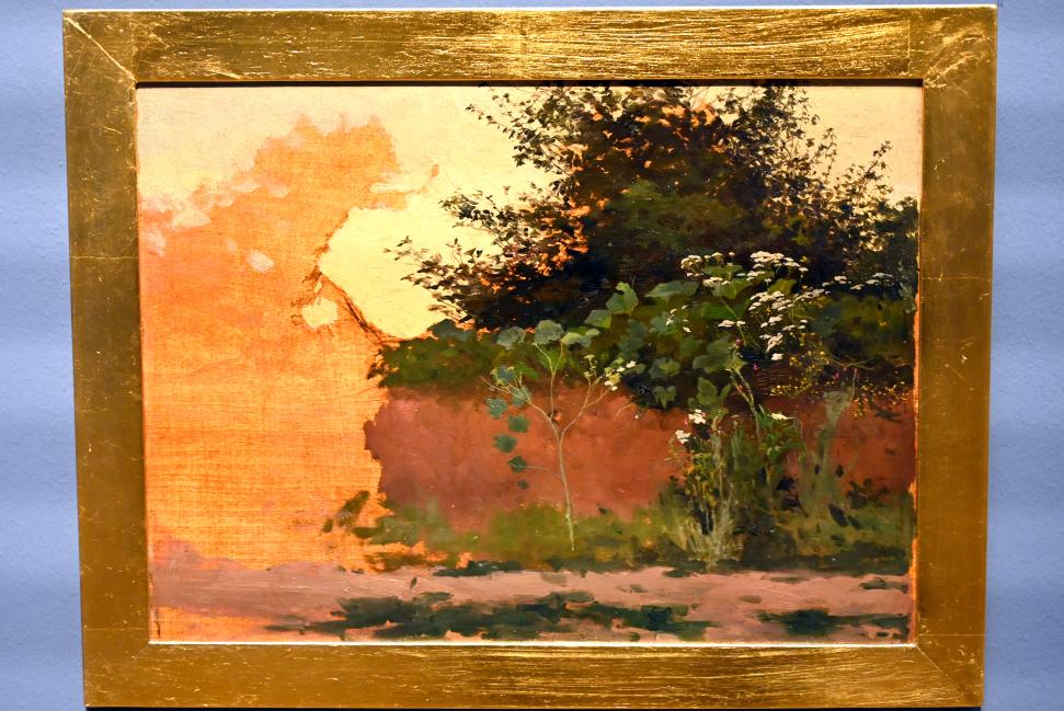 Jan Stanisławski (1884–1905), Alte Mauer, München, Kunsthalle, Ausstellung "Polnischer Symbolismus um 1900" vom 25.03.-07.08.2022, Saal 4 - Polnische Landschaften, 1884, Bild 1/2