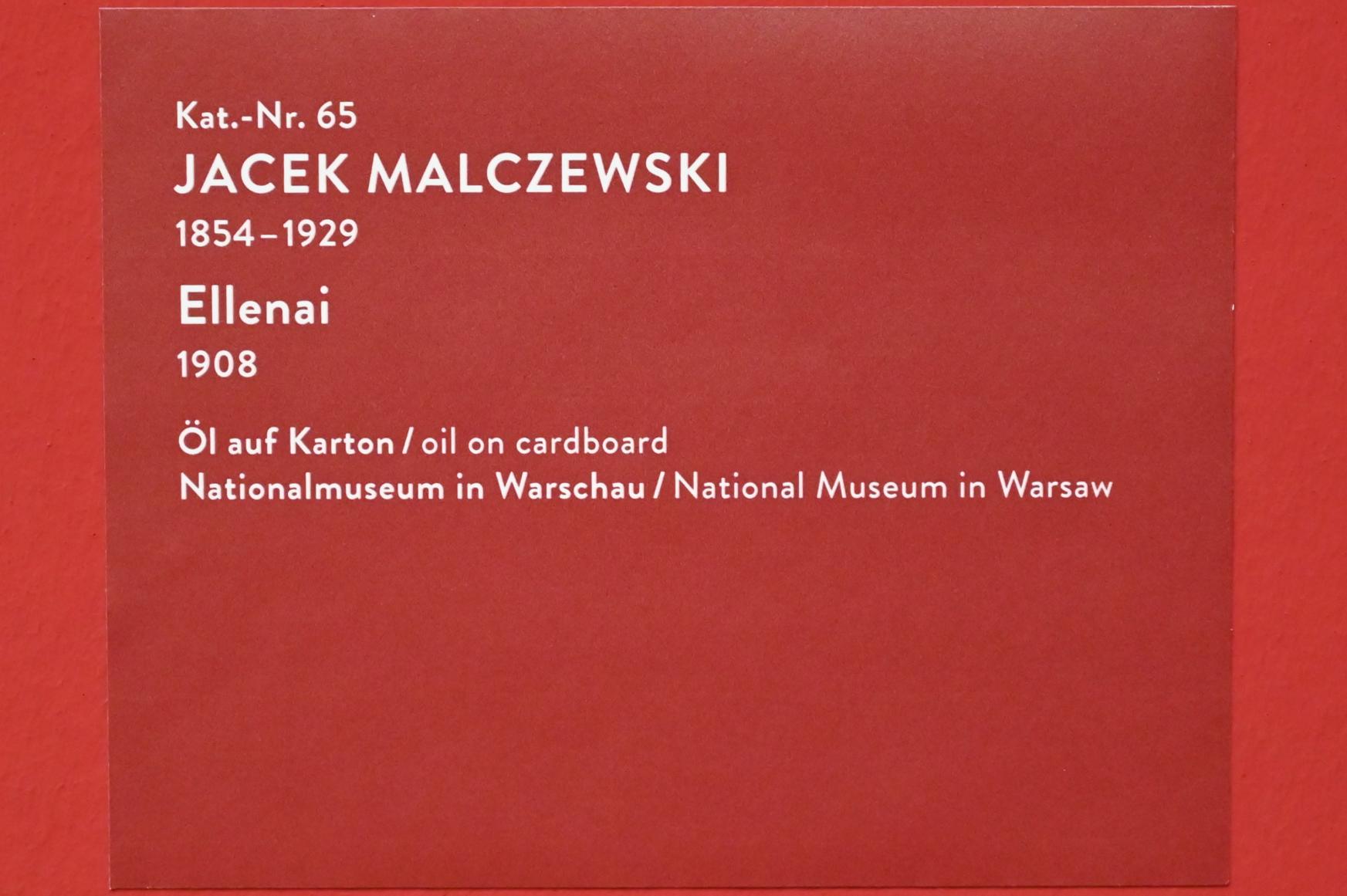 Jacek Malczewski (1876–1917), Ellenai, München, Kunsthalle, Ausstellung "Polnischer Symbolismus um 1900" vom 25.03.-07.08.2022, Saal 6 - Mythen, 1908, Bild 2/2