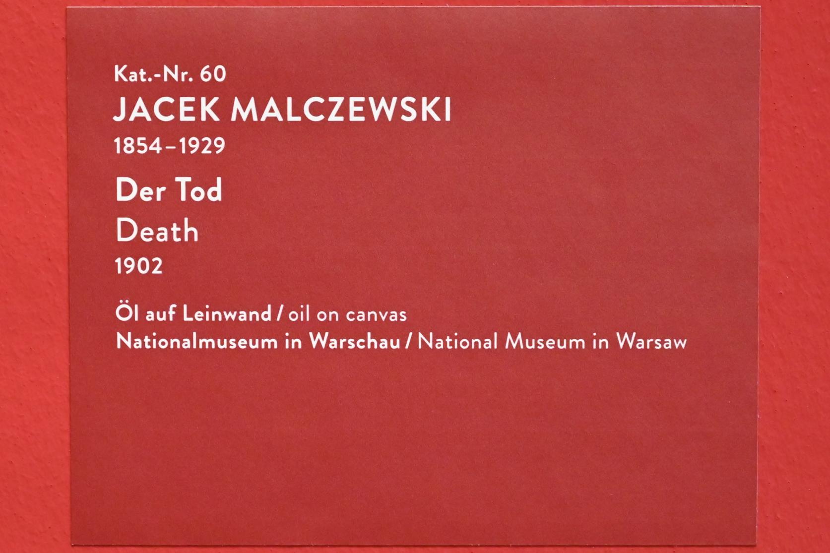 Jacek Malczewski (1876–1917), Der Tod, München, Kunsthalle, Ausstellung "Polnischer Symbolismus um 1900" vom 25.03.-07.08.2022, Saal 6 - Mythen, 1902, Bild 2/2