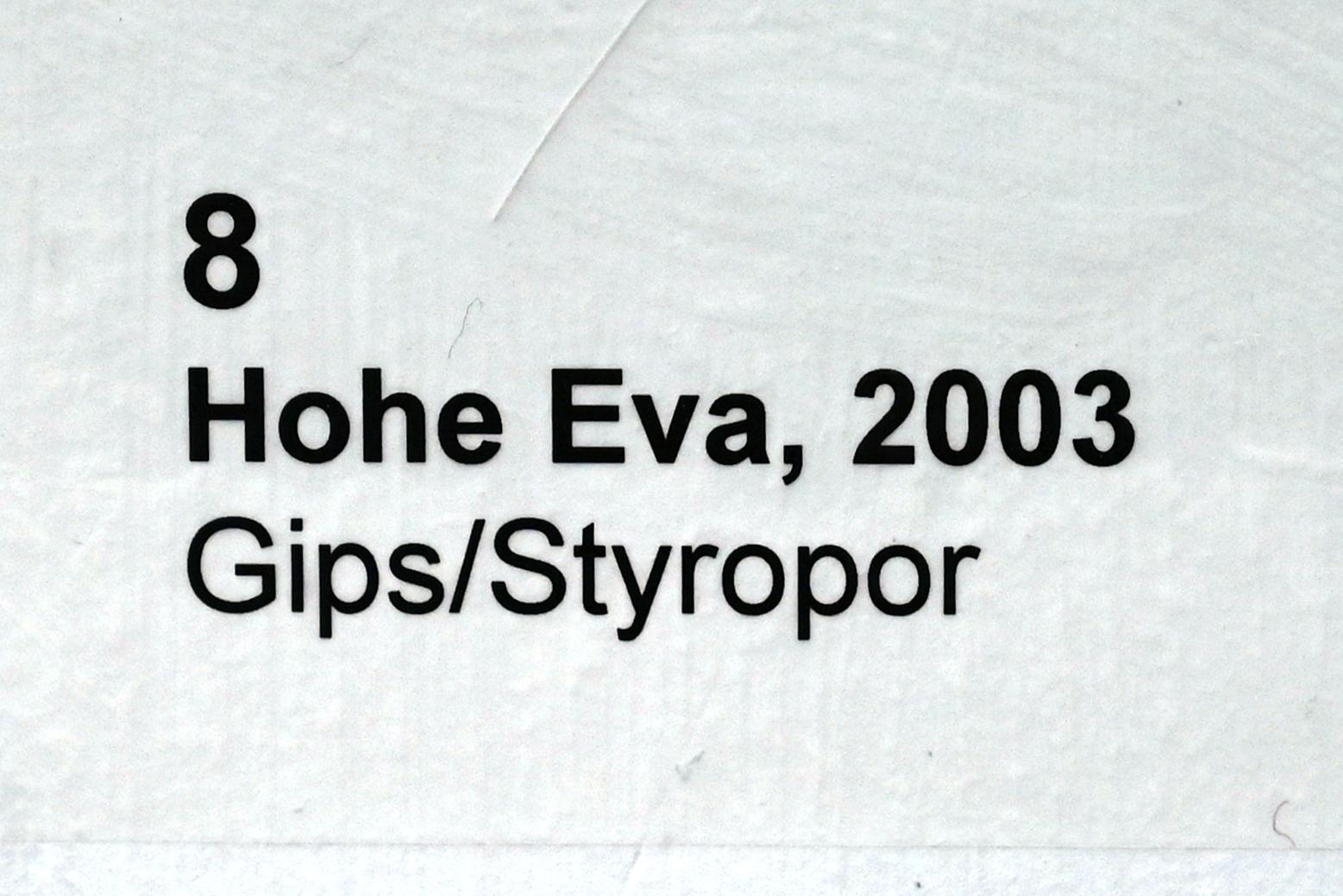 Lothar Fischer (1959–2004), Hohe Eva, Neumarkt in der Oberpfalz, Museum Lothar Fischer, Obergeschoß Raum 4, 2003, Bild 4/4