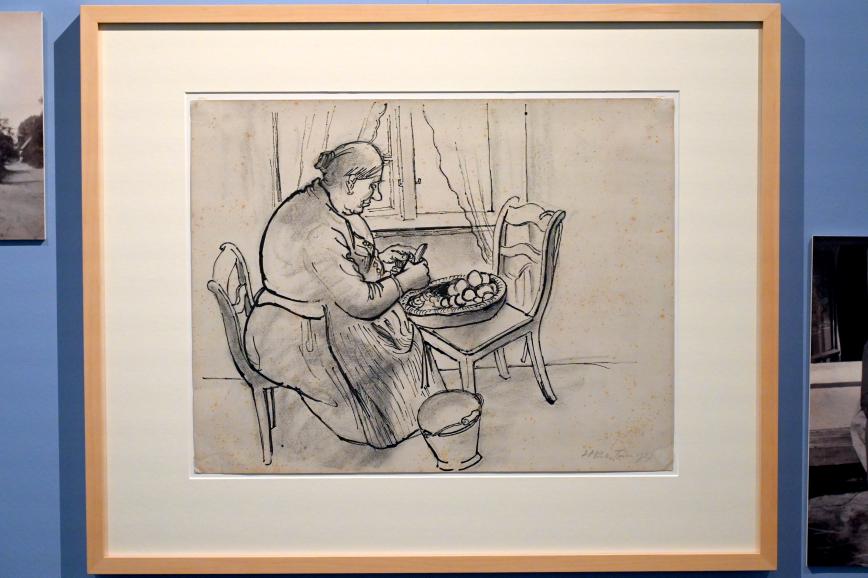 Max Pechstein (1895–1953), Kartoffelschälerin, Zwickau, Kunstsammlungen, Max-Pechstein-Museum - Seegewohnheiten, 1927, Bild 1/4