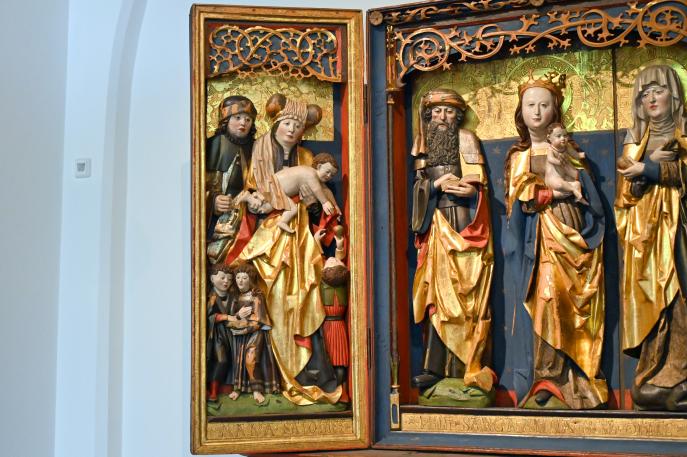Flügelaltar, Lugau, Kreuzkirche, jetzt Zwickau, Kunstsammlungen, Im Himmel zu Hause, 1516, Bild 2/4