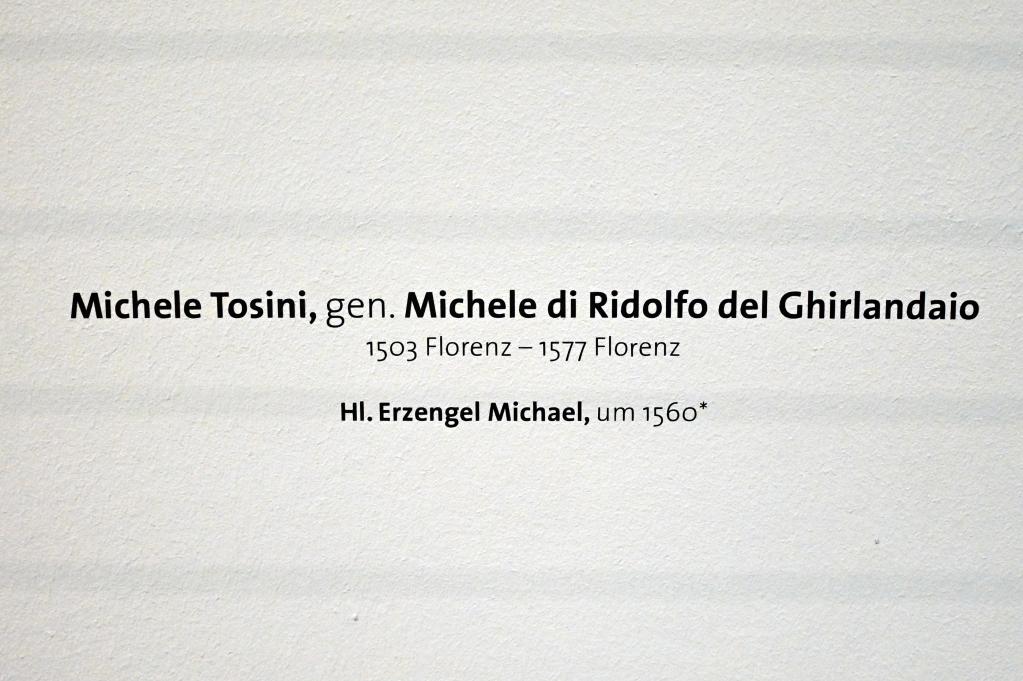 Michele di Ridolfo del Ghirlandaio (Michele Tosini) (1535–1565), Hl. Erzengel Michael, Zwickau, Kunstsammlungen, Altmeisterliches, um 1560, Bild 2/2