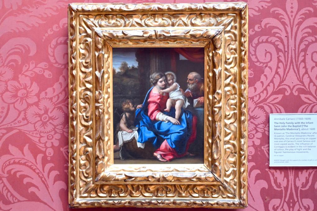 Annibale Carracci (1582–1609), Die Heilige Familie mit dem Johannesknaben ("Die Montalto Madonna"), London, National Gallery, Saal 35, um 1600
