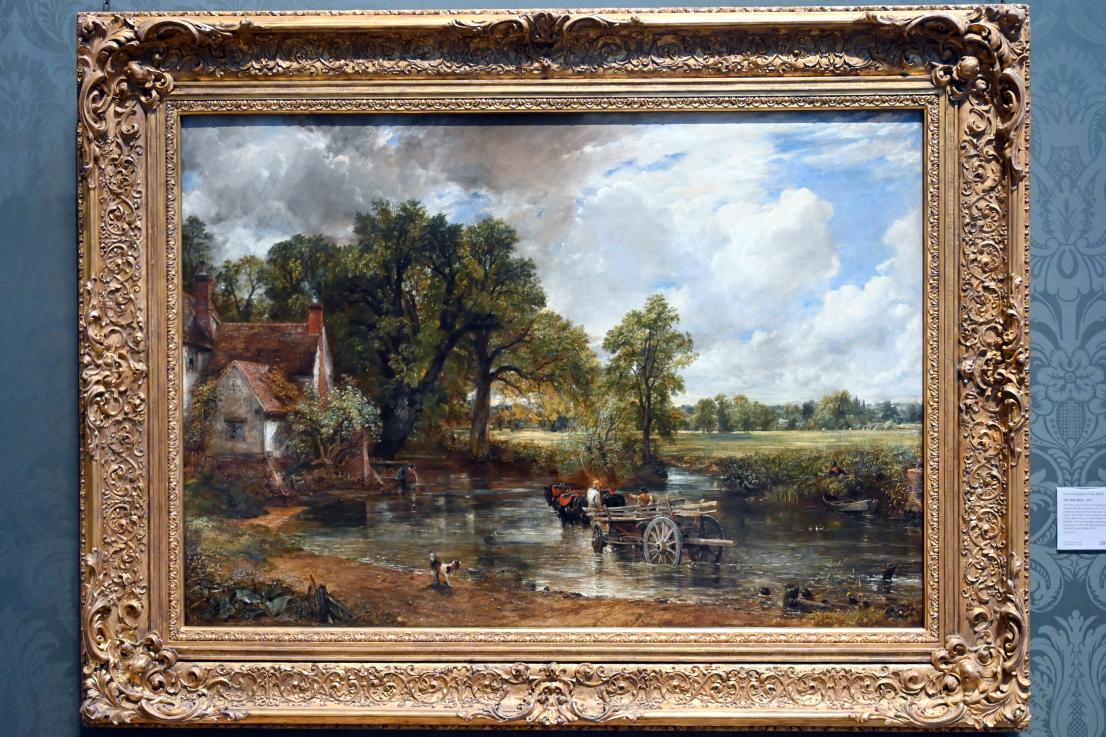John Constable (1804–1837), Der Heuwagen, London, National Gallery, Saal 34, 1821