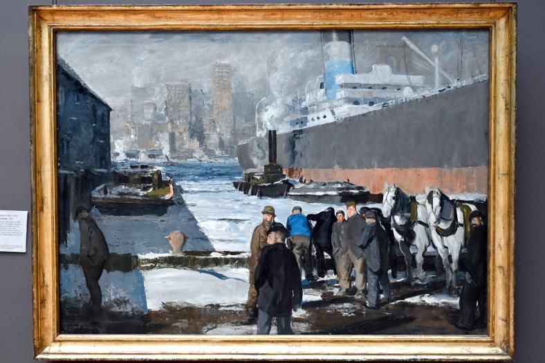 George Wesley Bellows (1908–1912), Männer der Docks, London, National Gallery, Saal 41, 1912