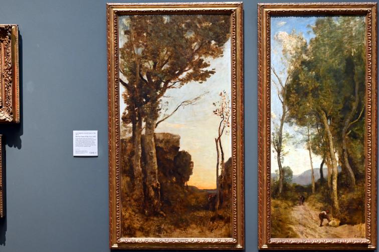 Jean-Baptiste Camille Corot (1823–1874), Die vier Tageszeiten, London, National Gallery, Saal 45, um 1858, Bild 2/6