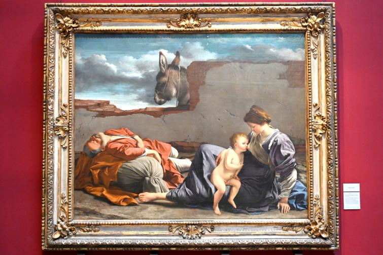 Orazio Gentileschi (1606–1632), Ruhe auf der Flucht nach Ägypten, London, National Gallery, Saal 32, um 1620, Bild 1/2