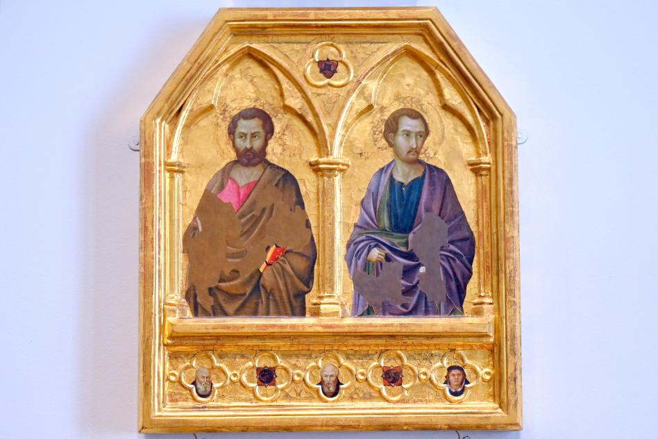 Ugolino di Nerio (1305–1332), Die heiligen Simon und Judas Thaddäus, Florenz, Franziskanerkirche Santa Croce, jetzt London, National Gallery, Saal 52, um 1324–1325
