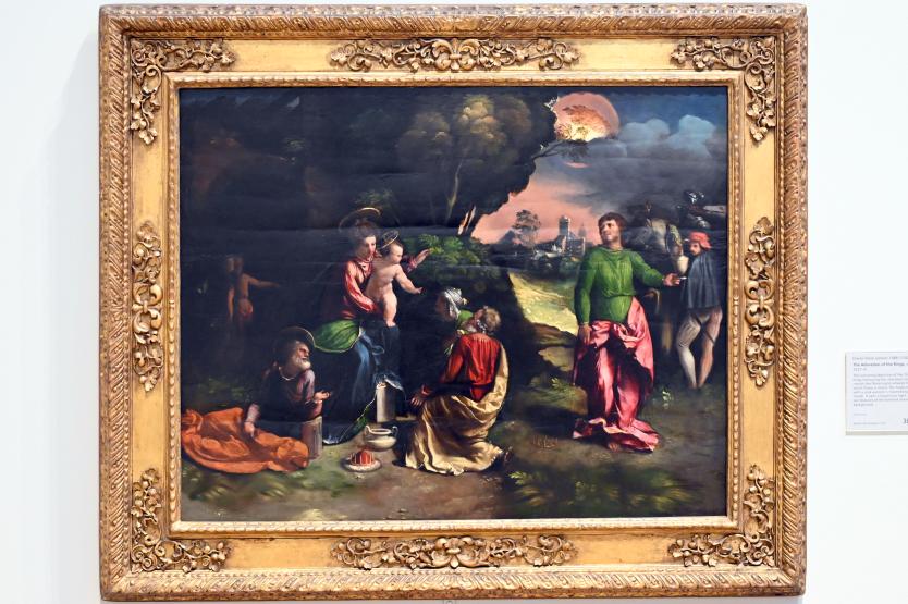 Giovanni Luteri (Dosso Dossi) (1509–1540), Anbetung der Könige, London, National Gallery, Saal 57, um 1527–1529, Bild 1/2