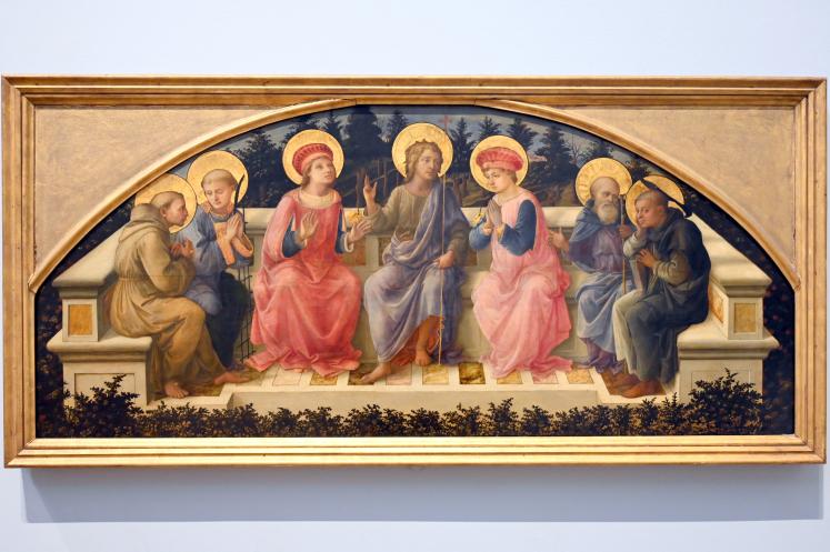 Fra Filippo Lippi (1426–1462), Sieben Heilige, Florenz, Palazzo Medici Riccardi, jetzt London, National Gallery, Saal 59, um 1450–1453