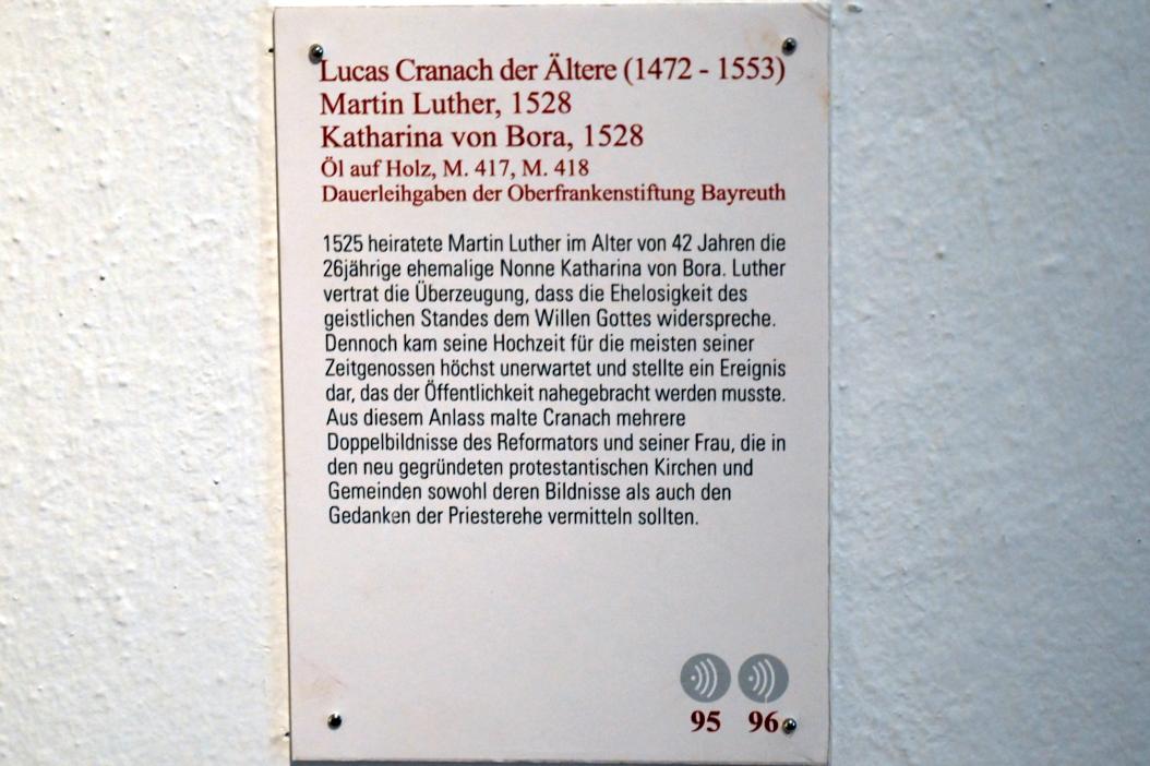 Lucas Cranach der Ältere (1502–1550), Katharina von Bora, Coburg, Kunstsammlungen der Veste Coburg, Altdeutsche Malerei, 1528, Bild 2/2