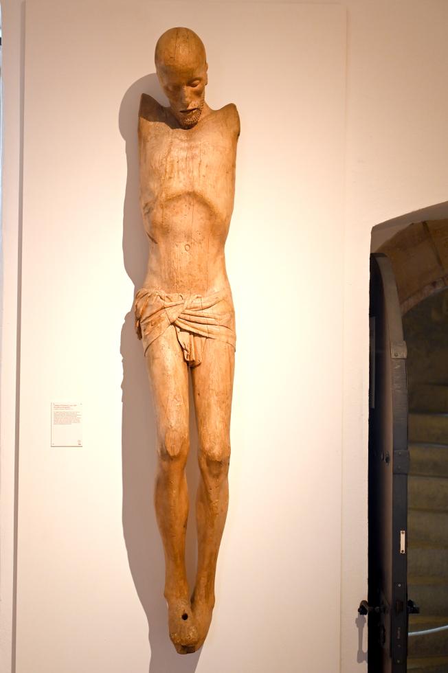 Kruzifixus (Fragment), Coburg, Kunstsammlungen der Veste Coburg, Altdeutsche Malerei, um 1460, Bild 2/4