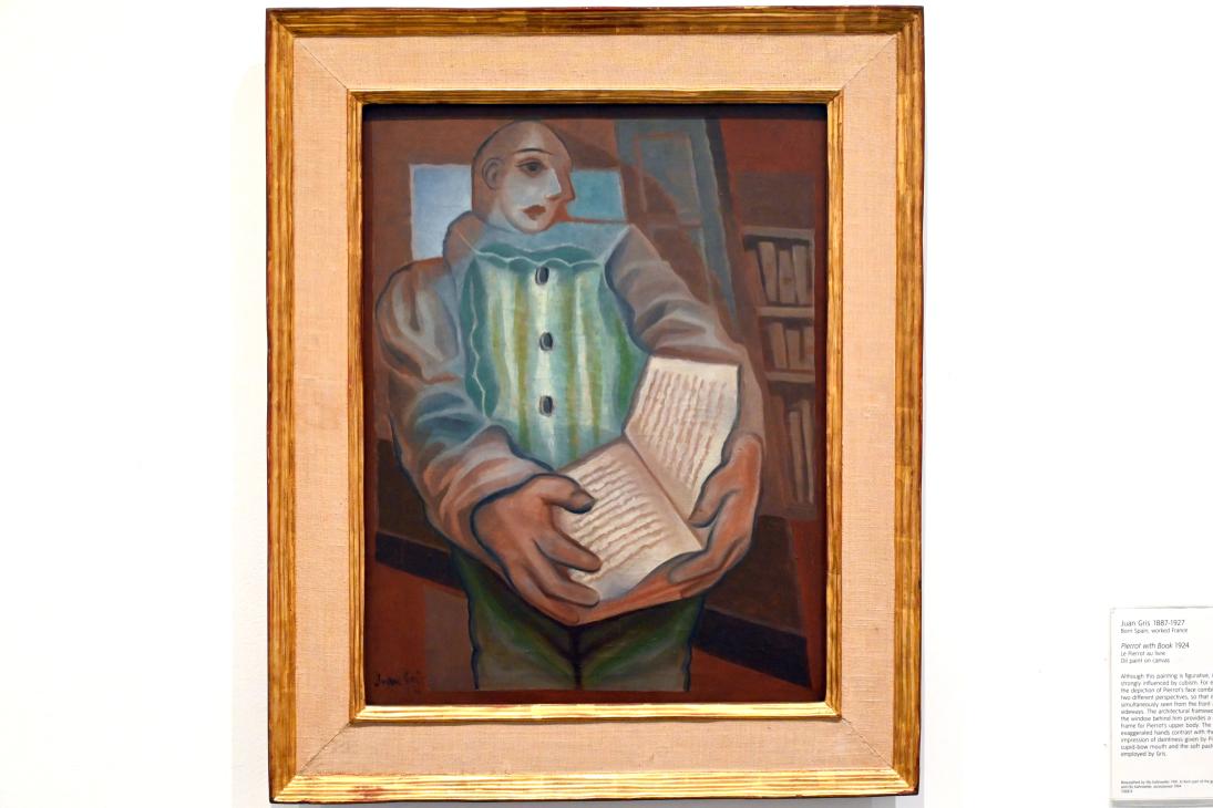 Juan Gris (1911–1926), Pierrot mit Buch, London, Tate Gallery of Modern Art (Tate Modern), Media Networks 2, 1924, Bild 1/2