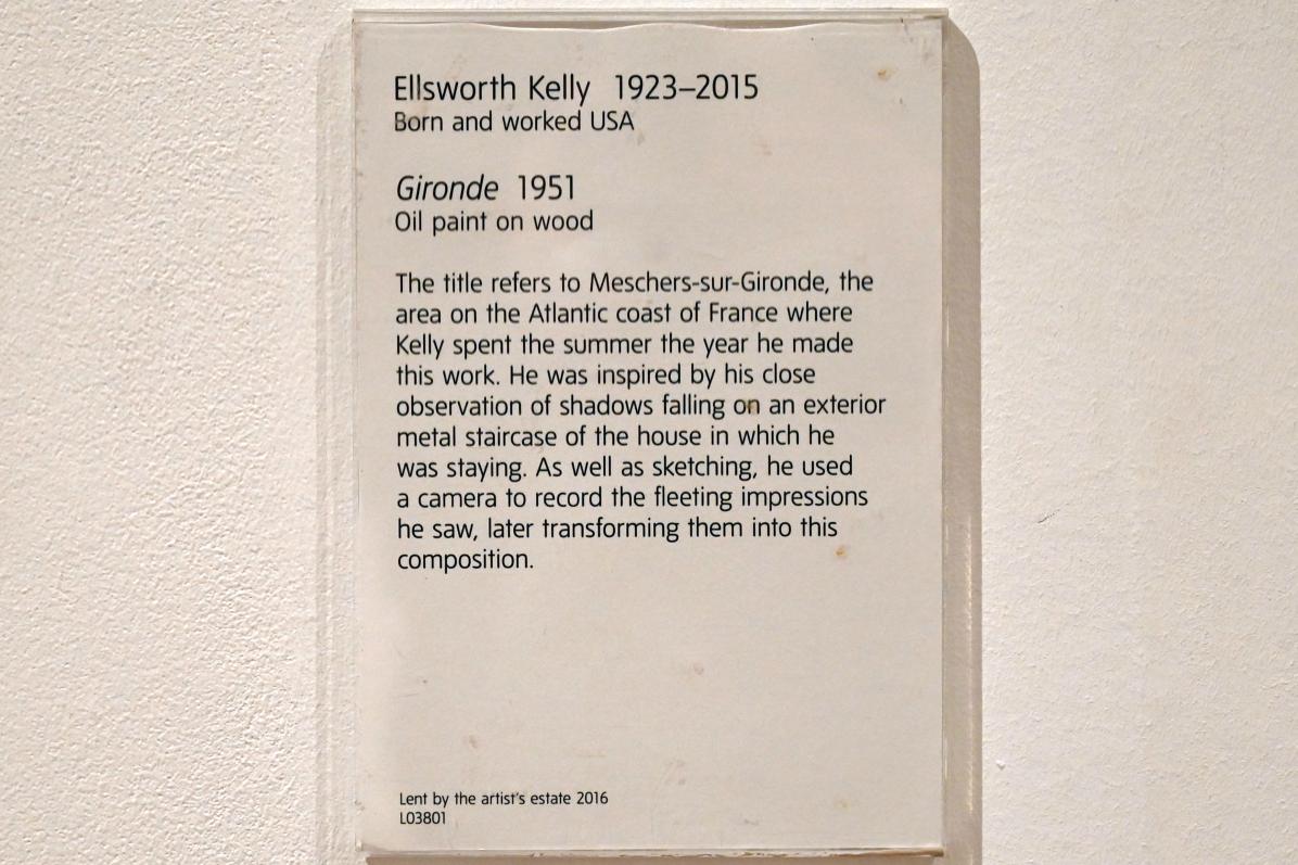 Ellsworth Kelly (1950–2004), Gironde, London, Tate Gallery of Modern Art (Tate Modern), Artist and Society 2, 1951, Bild 2/2