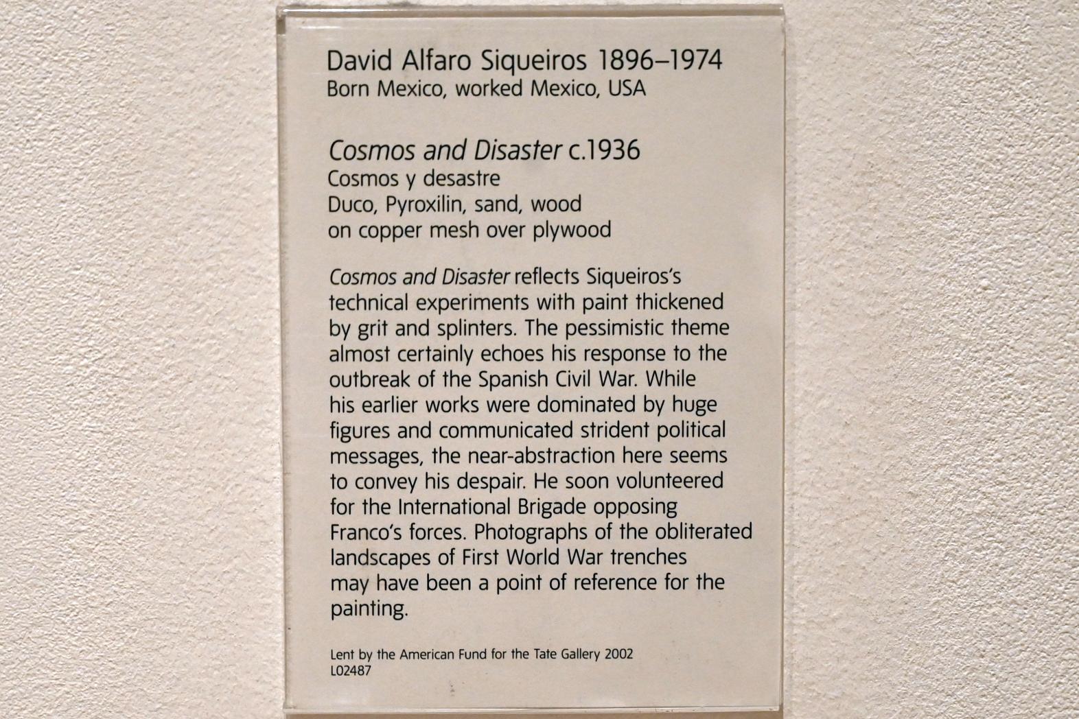 David Alfaro Siqueiros (1936), Kosmos und Katastrophe, London, Tate Gallery of Modern Art (Tate Modern), Artist and Society 3, um 1936, Bild 2/2