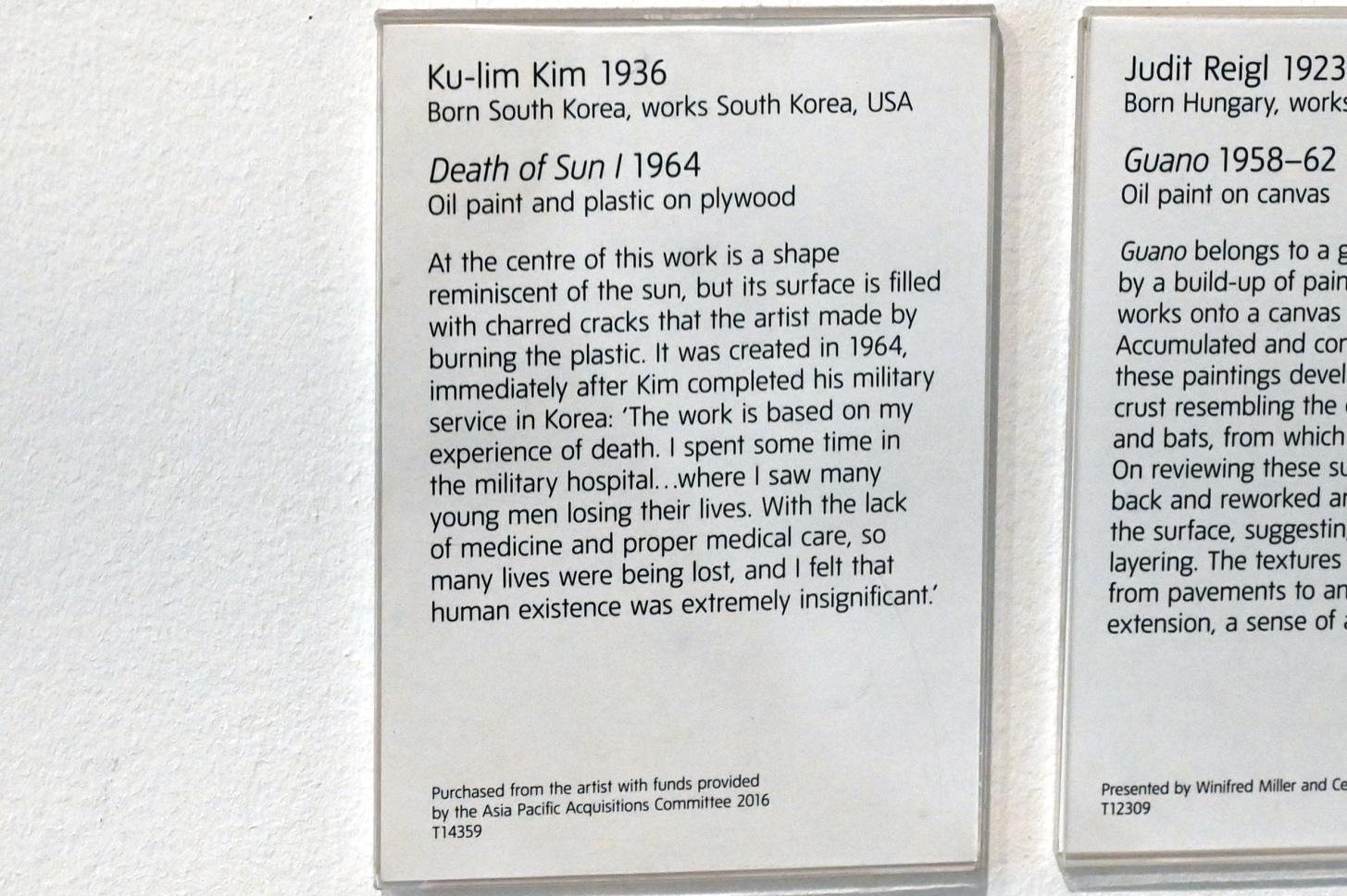 Kim Kulim (1964), Sonnentod I, London, Tate Gallery of Modern Art (Tate Modern), In the Studio 6, 1964, Bild 2/2