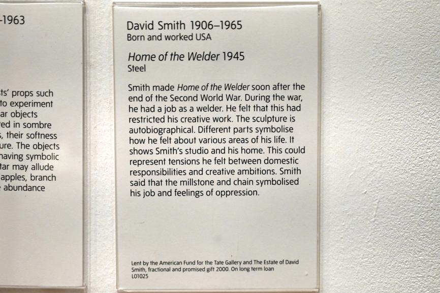 David Smith (1945–1963), Heimat des Schweißers, London, Tate Gallery of Modern Art (Tate Modern), In the Studio 2, 1945, Bild 4/4