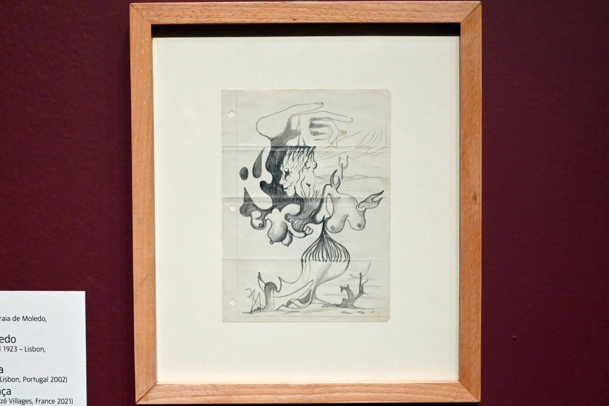 António Pedro (1947), Cadavre Exquis (Köstliche Leiche), London, Tate Modern, Ausstellung "Surrealism Beyond Borders" vom 24.02.-29.08.2022, Saal 6, 1947, Bild 1/2