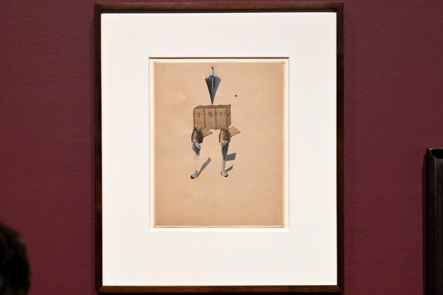 André Breton (1928–1962), Cadavre Exquis (Köstliche Leiche): Figur, London, Tate Modern, Ausstellung "Surrealism Beyond Borders" vom 24.02.-29.08.2022, Saal 6, 1928, Bild 1/2
