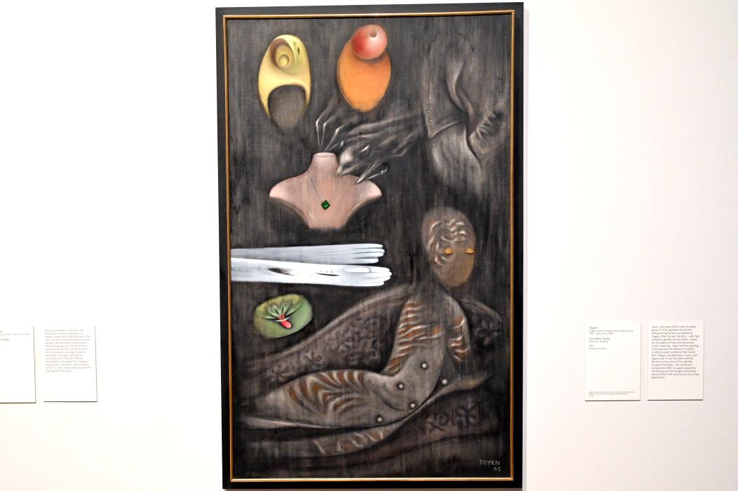 Toyen (Marie Čermínová) (1922–1965), Einer im anderen, London, Tate Modern, Ausstellung "Surrealism Beyond Borders" vom 24.02.-29.08.2022, Saal 9, 1965, Bild 1/2