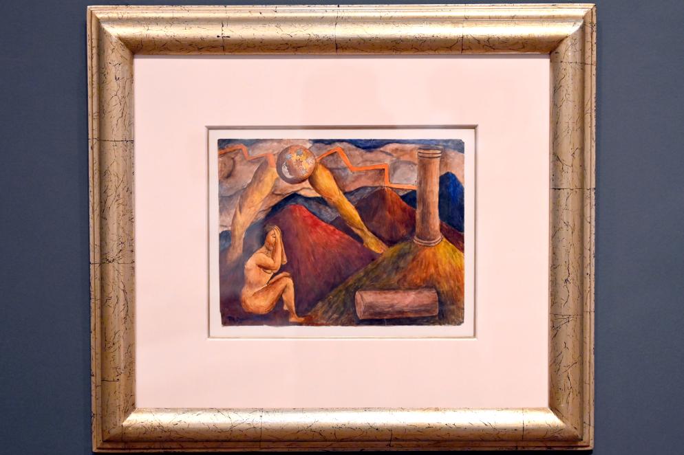 María Izquierdo (1936–1947), Allegorie der Arbeit, London, Tate Modern, Ausstellung "Surrealism Beyond Borders" vom 24.02.-29.08.2022, Saal 10, 1936
