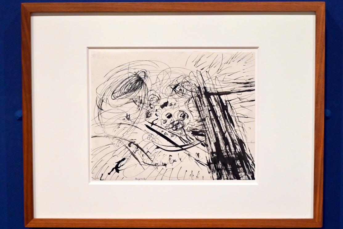 Judit Reigl (1954–1967), Ohne Titel, London, Tate Modern, Ausstellung "Surrealism Beyond Borders" vom 24.02.-29.08.2022, Saal 11, 1954, Bild 1/2