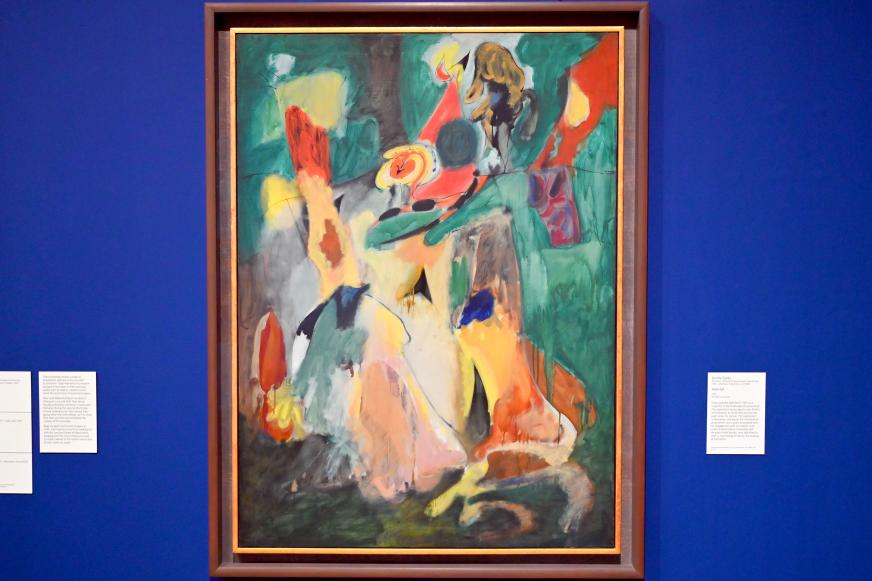 Arshile Gorky (1938–1948), Wasserfall, London, Tate Modern, Ausstellung "Surrealism Beyond Borders" vom 24.02.-29.08.2022, Saal 11, 1943, Bild 1/2