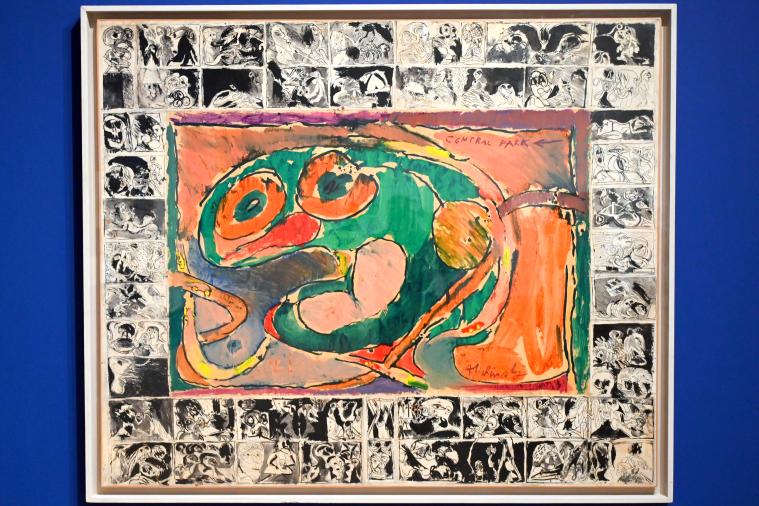 Pierre Alechinsky (1951–1965), Central Park, London, Tate Modern, Ausstellung "Surrealism Beyond Borders" vom 24.02.-29.08.2022, Saal 11, 1965, Bild 1/2