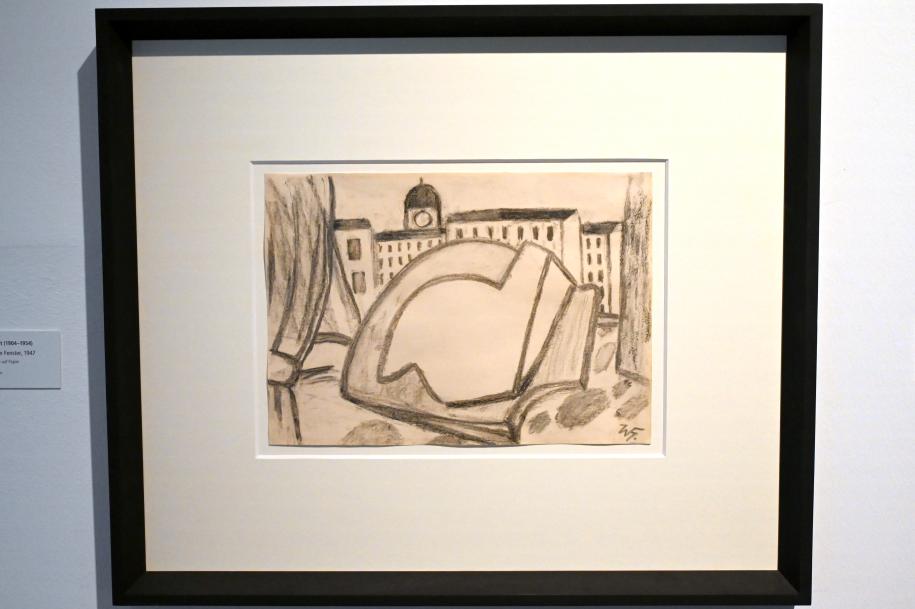 Werner Heldt (1946–1953), Ausblick vom Fenster, Schleswig, Landesmuseum für Kunst und Kulturgeschichte, Sammlung Rolf Horn, 1947