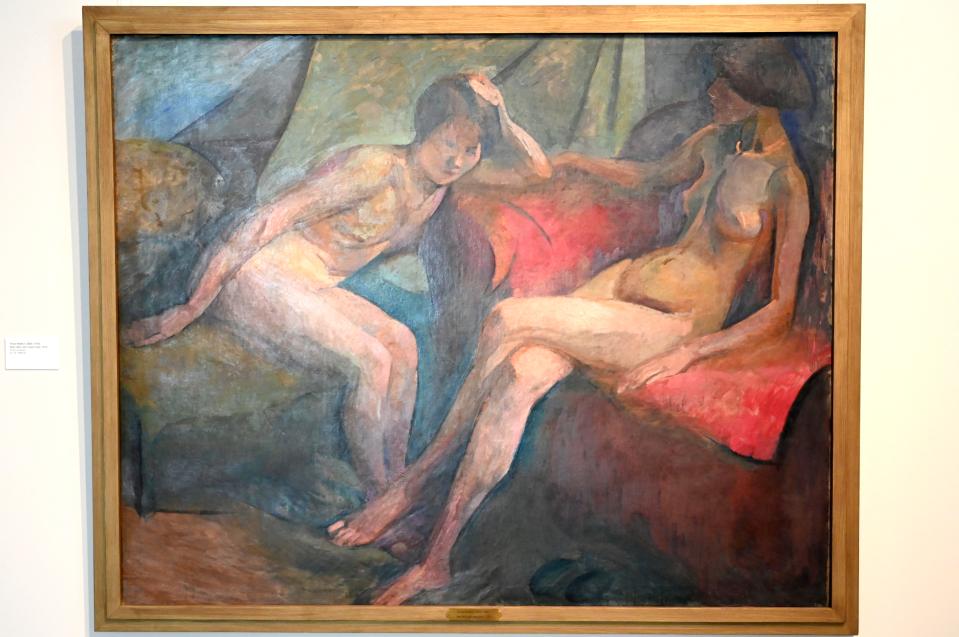 Franz Nölken (1914), Zwei Akte auf rotem Sofa, Schleswig, Landesmuseum für Kunst und Kulturgeschichte, Galerie der Klassischen Moderne, 1914