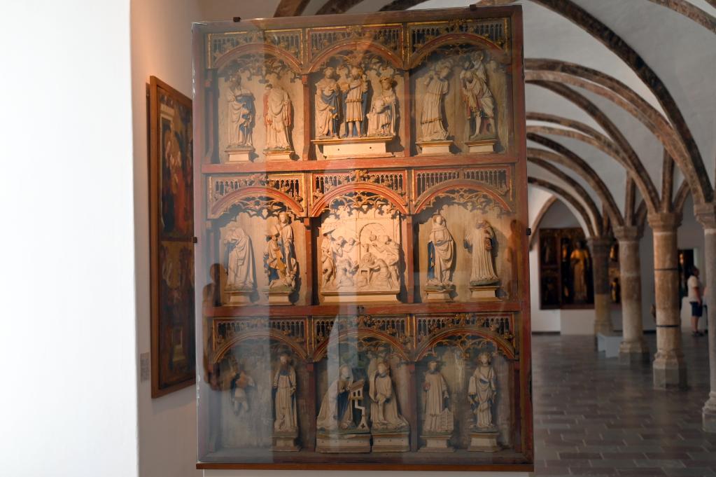 Altarschrein, Schwabstedt, Kirche St. Jacobi, jetzt Schleswig, Landesmuseum für Kunst und Kulturgeschichte, Saal 1, um 1430, Bild 1/2