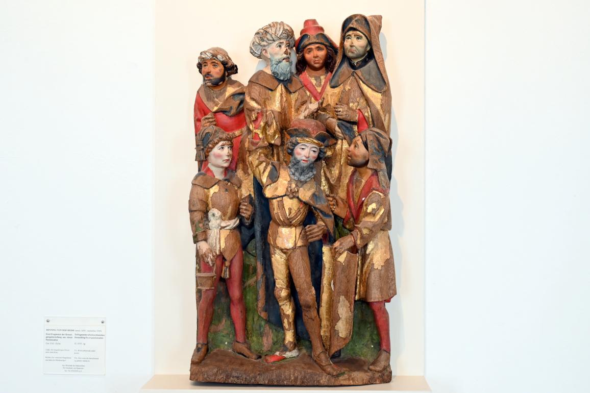 Henning von der Heyde (1504–1510), Die Angehörigen Christi unter dem Kreuz, Wonsbek, Kirche, jetzt Schleswig, Landesmuseum für Kunst und Kulturgeschichte, Saal 3, um 1510