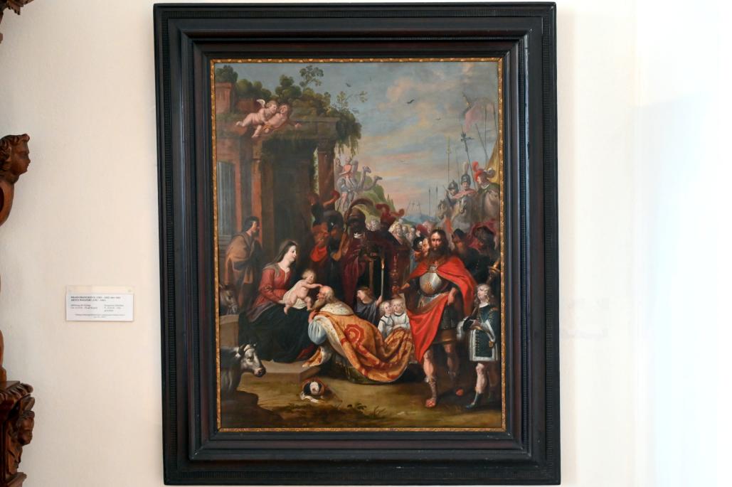 Frans Francken der Jüngere (Frans II Francken) (1607–1633), Anbetung der Könige, Schleswig, Landesmuseum für Kunst und Kulturgeschichte, Saal 22, um 1610–1620, Bild 1/2