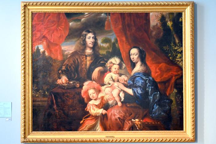 Jürgen Ovens (1642–1672), Familienportrait vor einer Landschaft, Schleswig, Landesmuseum für Kunst und Kulturgeschichte, Saal 24, um 1660, Bild 1/2