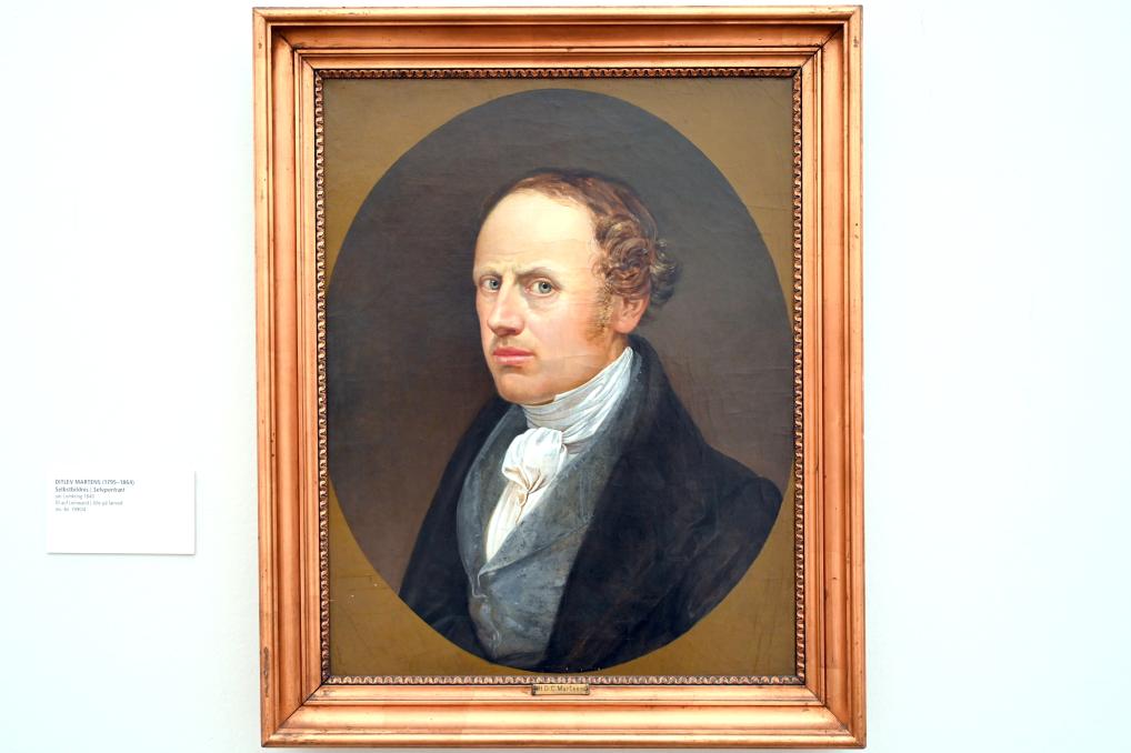 Ditlev Martens (1840–1860), Selbstbildnis, Schleswig, Landesmuseum für Kunst und Kulturgeschichte, Saal 44, um 1840, Bild 1/2