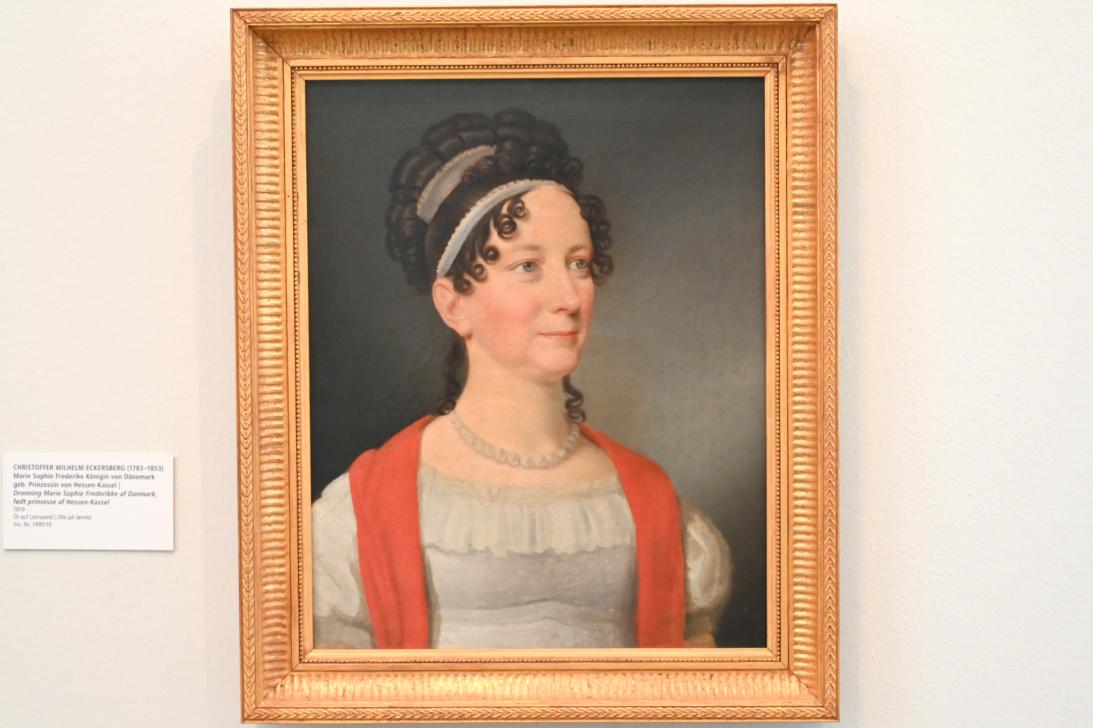 Christoffer Wilhelm Eckersberg (1810–1848), Marie Sophie Frederike Königin von Dänemark, geb. Prinzessin von Hessen-Kassel, Schleswig, Landesmuseum für Kunst und Kulturgeschichte, Saal 44, 1819