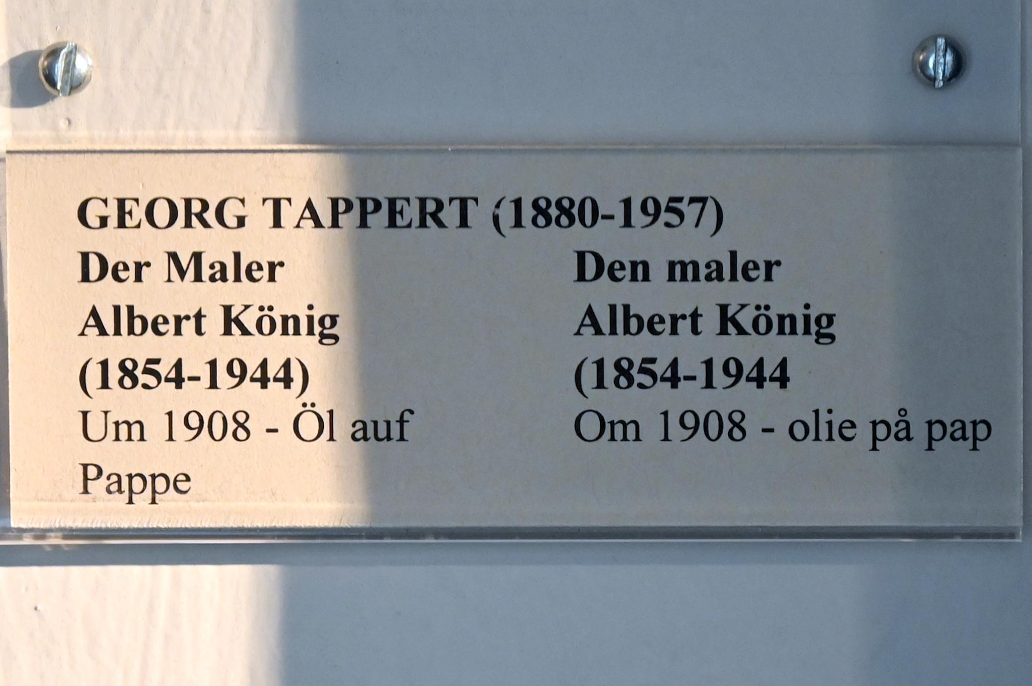 Georg Tappert (1904–1919), Der Maler Albert König (1854-1944), Schleswig, Landesmuseum für Kunst und Kulturgeschichte, Jugendstil, um 1908, Bild 2/2