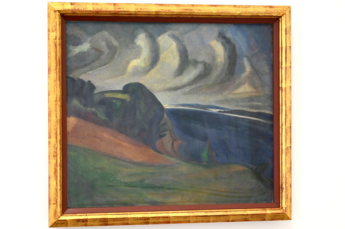 Erich Heckel (1906–1958), Fördelandschaft, Kiel, Kunsthalle, Doppelseitige Gemälde, 1920, Bild 1/2