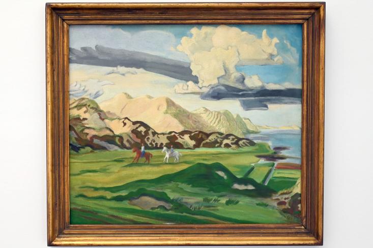 Erich Heckel (1906–1958), Reiter am Watt, Kiel, Kunsthalle, Doppelseitige Gemälde, 1933