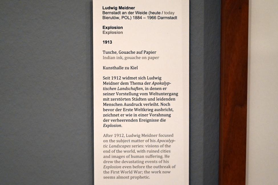 Ludwig Meidner (1911–1920), Explosion, Kiel, Kunsthalle, ÜberLeben 2, 1913, Bild 2/2