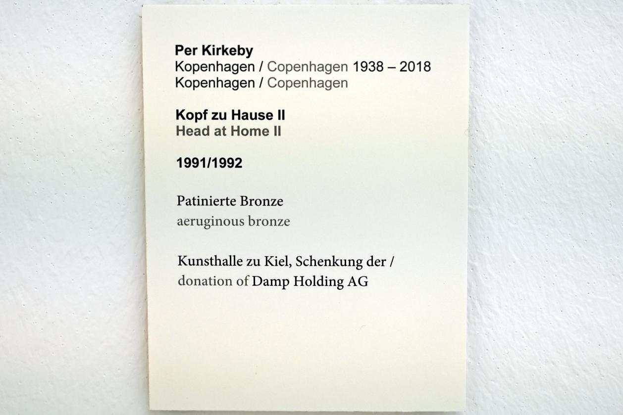 Per Kirkeby (1981–1991), Kopf zu Hause II, Kiel, Kunsthalle, Galerie 3, 1991–1992, Bild 3/3